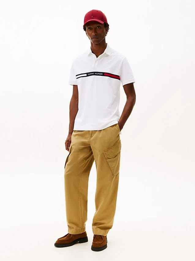 Regular Fit Embroidered Stripe Polo Regular Fit Embroidered Stripe Polo