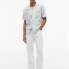 Regular Fit Floral Linen-Blend Camp Shirt Regular Fit Floral Linen-Blend Camp Shirt