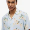 Regular Fit Floral Linen-Blend Camp Shirt Regular Fit Floral Linen-Blend Camp Shirt