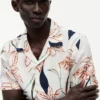 Regular Fit Floral Linen Camp Shirt Regular Fit Floral Linen Camp Shirt