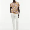 Regular Fit Floral Print Jersey Polo Regular Fit Floral Print Jersey Polo