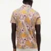 Regular Fit Floral Print Jersey Polo Regular Fit Floral Print Jersey Polo