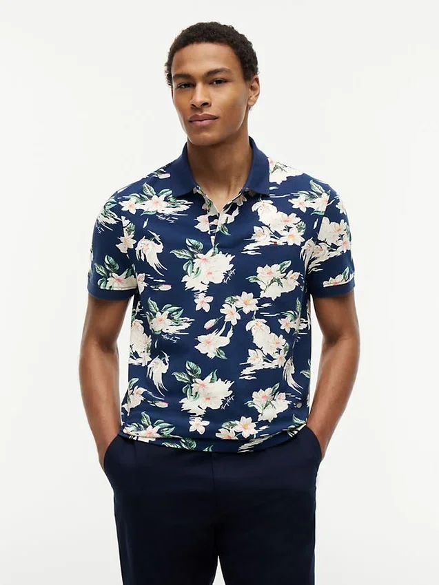 Regular Fit Floral Print Polo Regular Fit Floral Print Polo