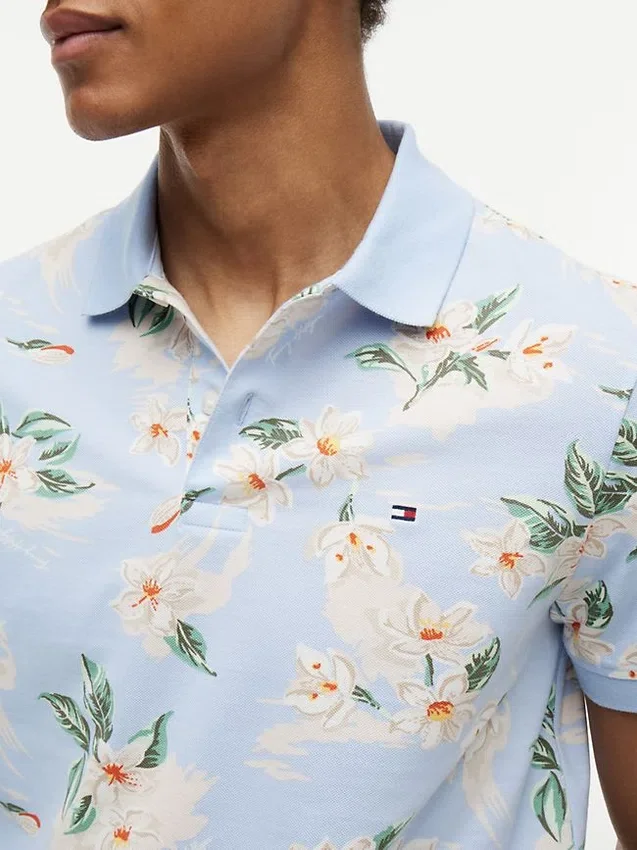 Regular Fit Floral Print Polo Regular Fit Floral Print Polo