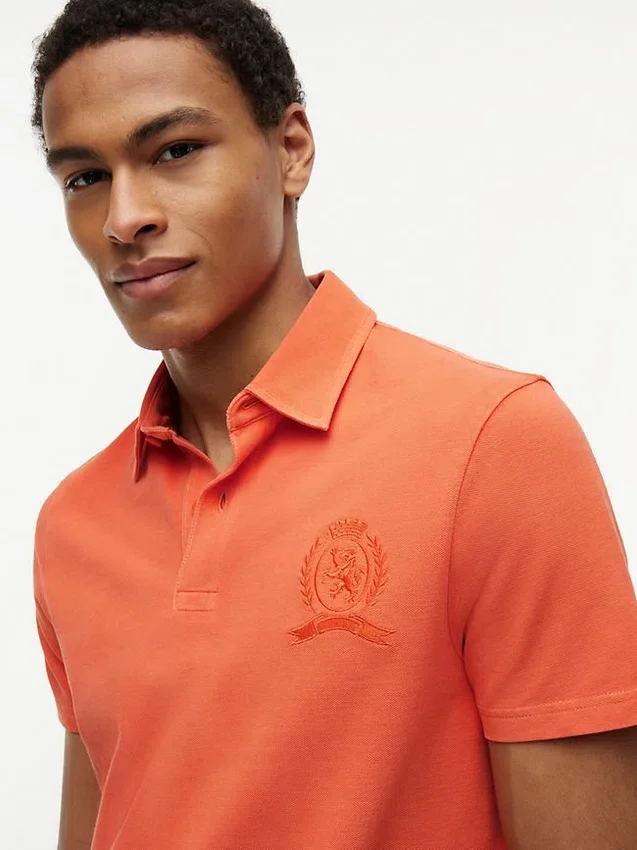Regular Fit Garment-Dyed Crest Polo Regular Fit Garment-Dyed Crest Polo