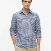 Regular Fit Gingham Linen-Blend Shirt Regular Fit Gingham Linen-Blend Shirt