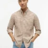 Regular Fit Gingham Linen-Blend Shirt Regular Fit Gingham Linen-Blend Shirt