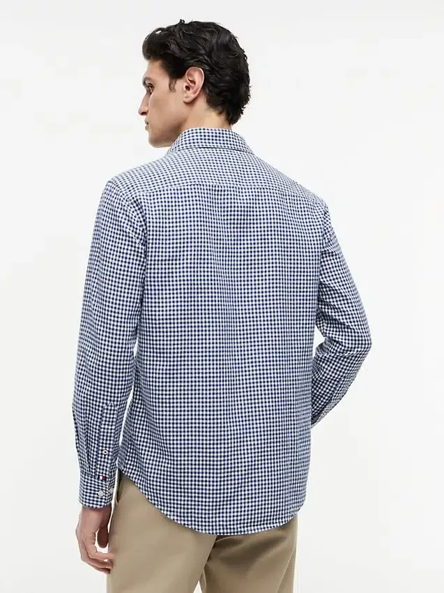 Regular Fit Gingham Linen-Blend Shirt Regular Fit Gingham Linen-Blend Shirt