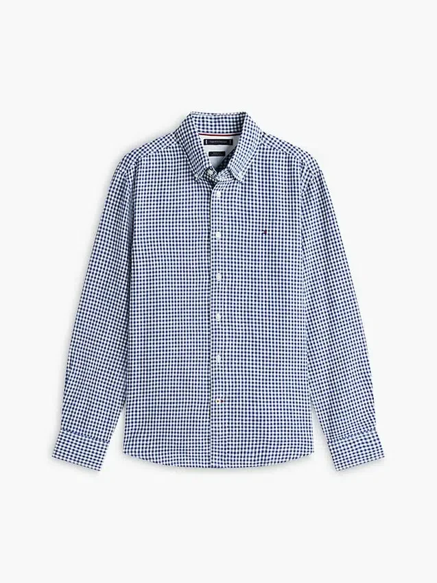 Regular Fit Gingham Linen-Blend Shirt Regular Fit Gingham Linen-Blend Shirt
