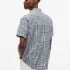 Regular Fit Glen Plaid Linen-Blend Shirt