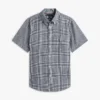 Regular Fit Glen Plaid Linen-Blend Shirt