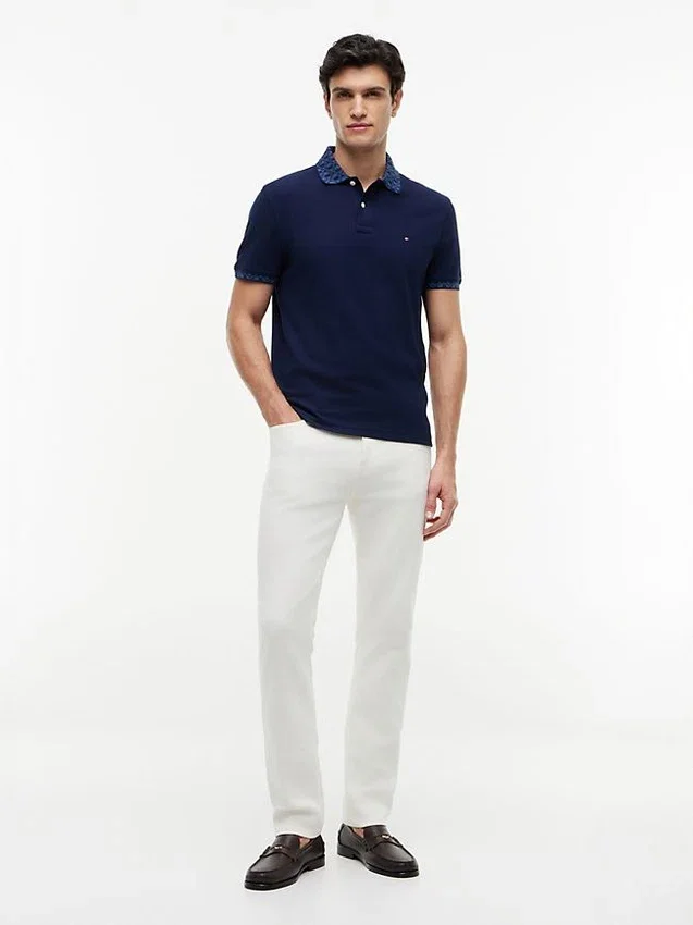 Regular Fit Jacquard Collar Polo Regular Fit Jacquard Collar Polo