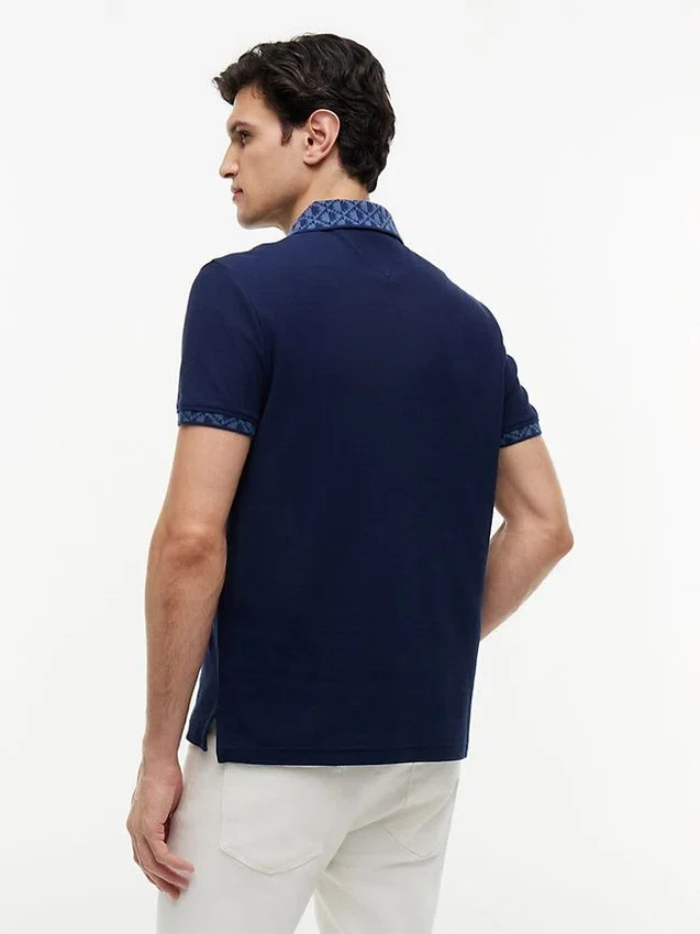 Regular Fit Jacquard Collar Polo Regular Fit Jacquard Collar Polo