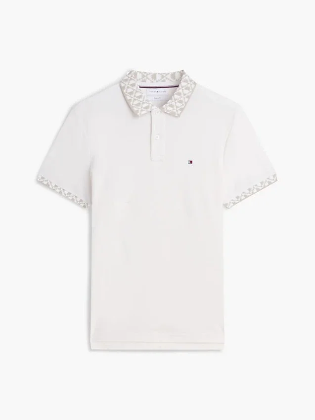 Regular Fit Jacquard Collar Polo Regular Fit Jacquard Collar Polo