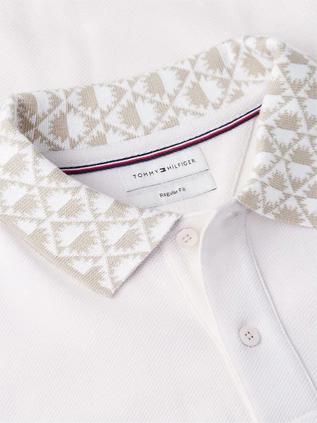Regular Fit Jacquard Collar Polo Regular Fit Jacquard Collar Polo