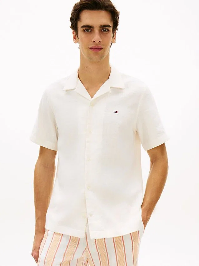 Regular Fit Linen-Blend Camp Shirt Regular Fit Linen-Blend Camp Shirt