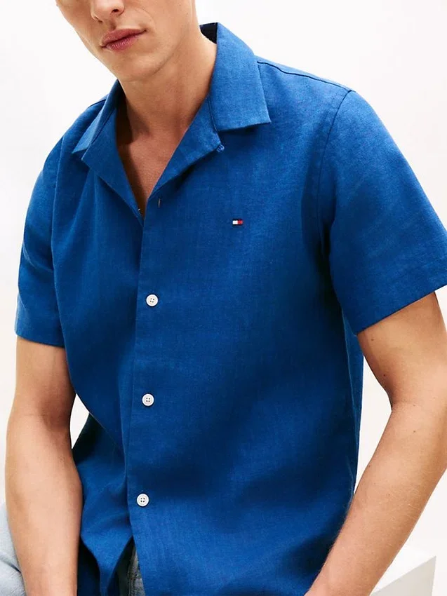 Regular Fit Linen-Blend Camp Shirt Regular Fit Linen-Blend Camp Shirt