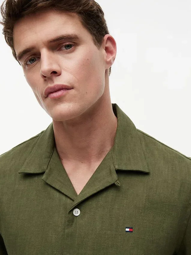Regular Fit Linen-Blend Camp Shirt Regular Fit Linen-Blend Camp Shirt