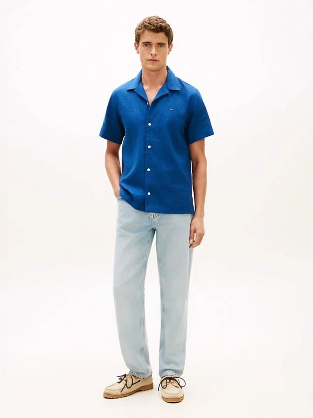 Regular Fit Linen-Blend Camp Shirt Regular Fit Linen-Blend Camp Shirt