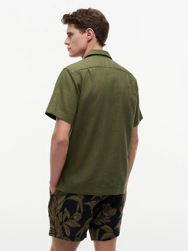 Regular Fit Linen-Blend Camp Shirt Regular Fit Linen-Blend Camp Shirt
