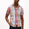 Regular Fit Linen-Blend Madras Shirt
