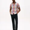 Regular Fit Linen-Blend Madras Shirt
