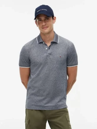 Regular Fit Linen-Blend Pique Polo