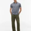 Regular Fit Linen-Blend Pique Polo