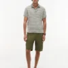 Regular Fit Linen-Blend Pique Polo