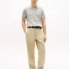 Regular Fit Linen-Blend Pique Polo