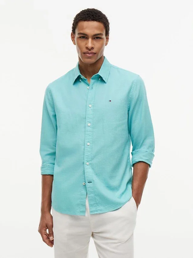 Regular Fit Linen-Blend Shirt Regular Fit Linen-Blend Shirt
