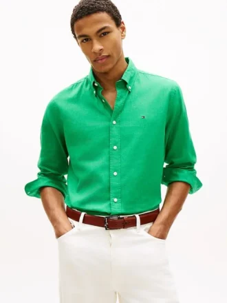 Regular Fit Linen-Blend Shirt