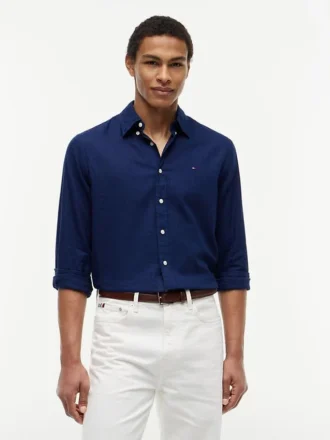Regular Fit Linen-Blend Shirt