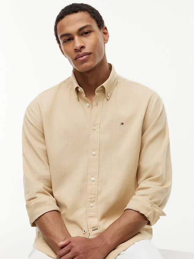 Regular Fit Linen-Blend Shirt Regular Fit Linen-Blend Shirt