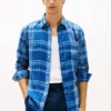 Regular Fit Madras Check Linen Shirt