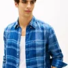 Regular Fit Madras Check Linen Shirt