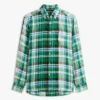Regular Fit Madras Check Linen Shirt