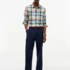 Regular Fit Madras Linen-Blend Shirt