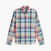 Regular Fit Madras Linen-Blend Shirt