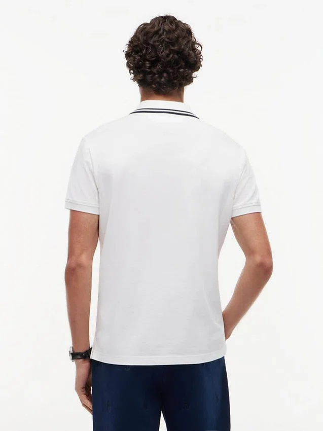 Regular Fit Monogram Crest Pique Polo Regular Fit Monogram Crest Pique Polo