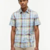 Regular Fit Plaid Linen-Blend Shirt