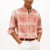 Regular Fit Plaid Linen-Blend Shirt