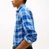 Regular Fit Plaid Linen-Blend Shirt