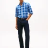 Regular Fit Plaid Linen-Blend Shirt
