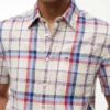 Regular Fit Plaid Linen-Blend Shirt