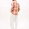 Regular Fit Plaid Linen-Blend Shirt