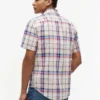 Regular Fit Plaid Linen-Blend Shirt