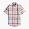 Regular Fit Plaid Linen-Blend Shirt