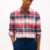 Regular Fit Plaid Stretch Oxford Shirt