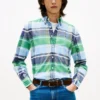 Regular Fit Plaid Stretch Oxford Shirt